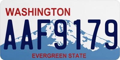 WA license plate AAF9179