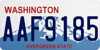 WA license plate AAF9185