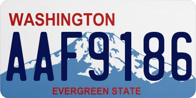 WA license plate AAF9186