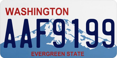 WA license plate AAF9199