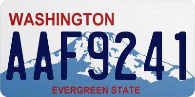 WA license plate AAF9241