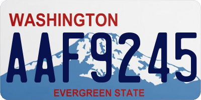 WA license plate AAF9245