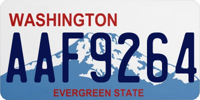 WA license plate AAF9264
