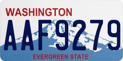 WA license plate AAF9279