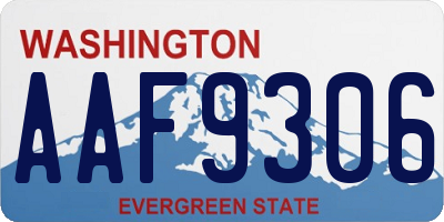 WA license plate AAF9306