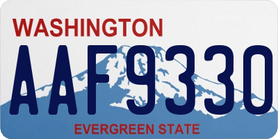 WA license plate AAF9330