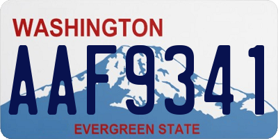 WA license plate AAF9341