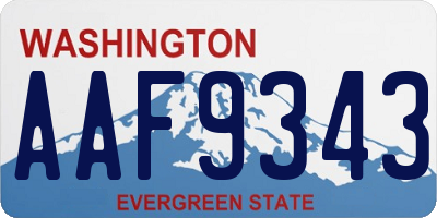 WA license plate AAF9343