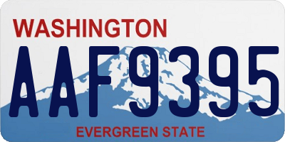 WA license plate AAF9395