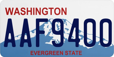 WA license plate AAF9400