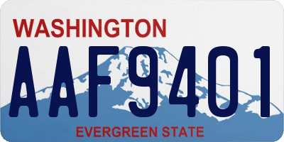 WA license plate AAF9401