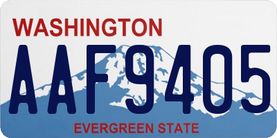 WA license plate AAF9405