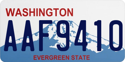 WA license plate AAF9410