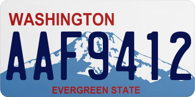 WA license plate AAF9412