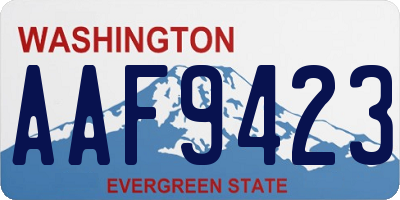 WA license plate AAF9423