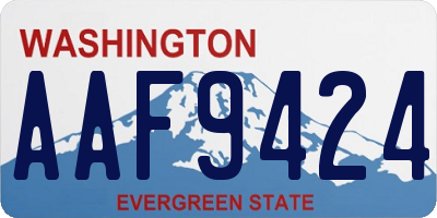 WA license plate AAF9424