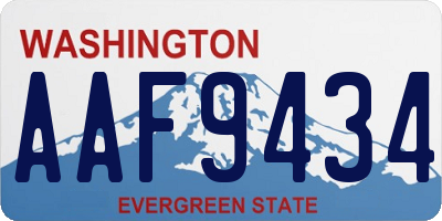 WA license plate AAF9434