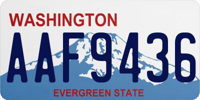 WA license plate AAF9436