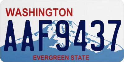 WA license plate AAF9437