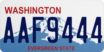 WA license plate AAF9444