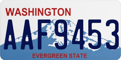 WA license plate AAF9453