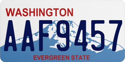 WA license plate AAF9457
