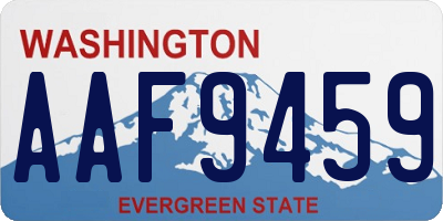 WA license plate AAF9459