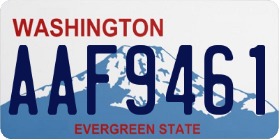 WA license plate AAF9461