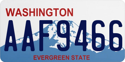 WA license plate AAF9466