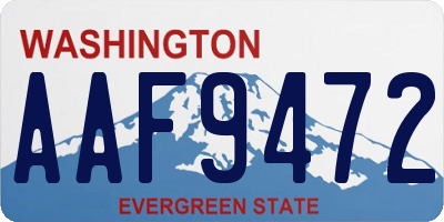 WA license plate AAF9472