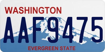 WA license plate AAF9475