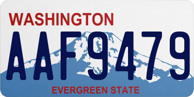 WA license plate AAF9479