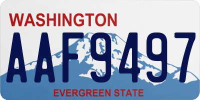 WA license plate AAF9497