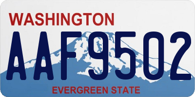 WA license plate AAF9502