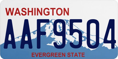 WA license plate AAF9504