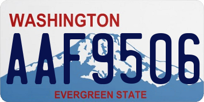 WA license plate AAF9506