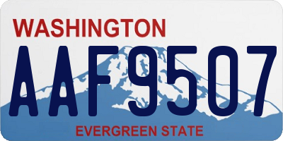 WA license plate AAF9507