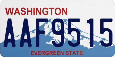 WA license plate AAF9515