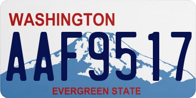 WA license plate AAF9517