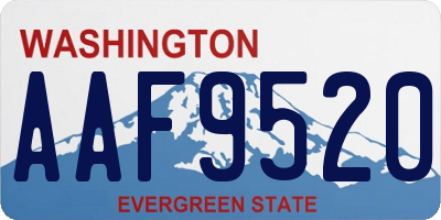 WA license plate AAF9520