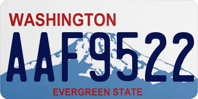 WA license plate AAF9522