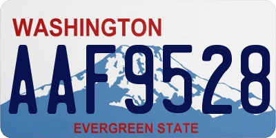 WA license plate AAF9528