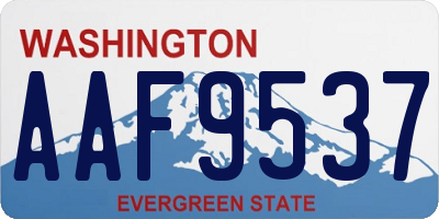 WA license plate AAF9537