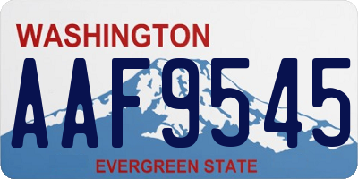 WA license plate AAF9545