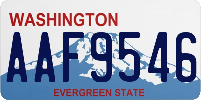 WA license plate AAF9546