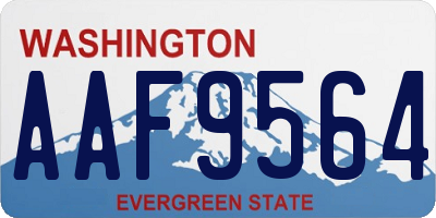 WA license plate AAF9564