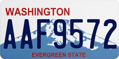 WA license plate AAF9572
