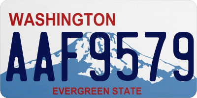 WA license plate AAF9579