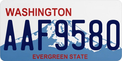 WA license plate AAF9580