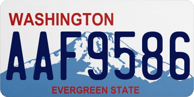 WA license plate AAF9586